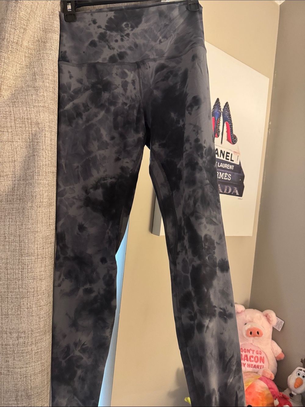 lululemon athletica Black & Charcoal Tie-Dye Leggings